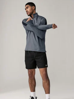 Black 7 Inch Active Gym Sports Shorts