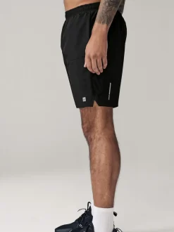 Black 7 Inch Active Gym Sports Shorts