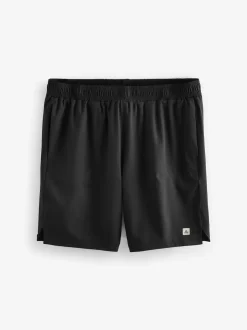 Black 7 Inch Active Gym Sports Shorts