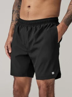 Black 9 Inch Active Gym Sports Shorts