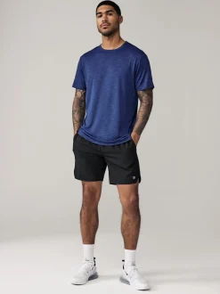 Black 9 Inch Active Gym Sports Shorts