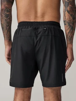 Black 9 Inch Active Gym Sports Shorts