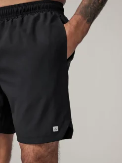 Black 9 Inch Active Gym Sports Shorts