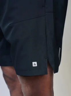 Black 9 Inch Active Gym Sports Shorts