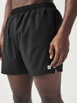 Black 5 Inch Active Gym Sports Shorts