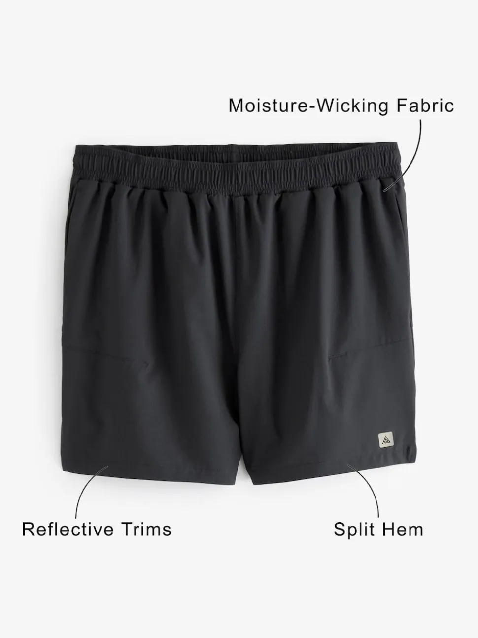 Black 5 Inch Active Gym Sports Shorts