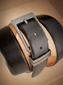 Black 100% leather Signature Belt