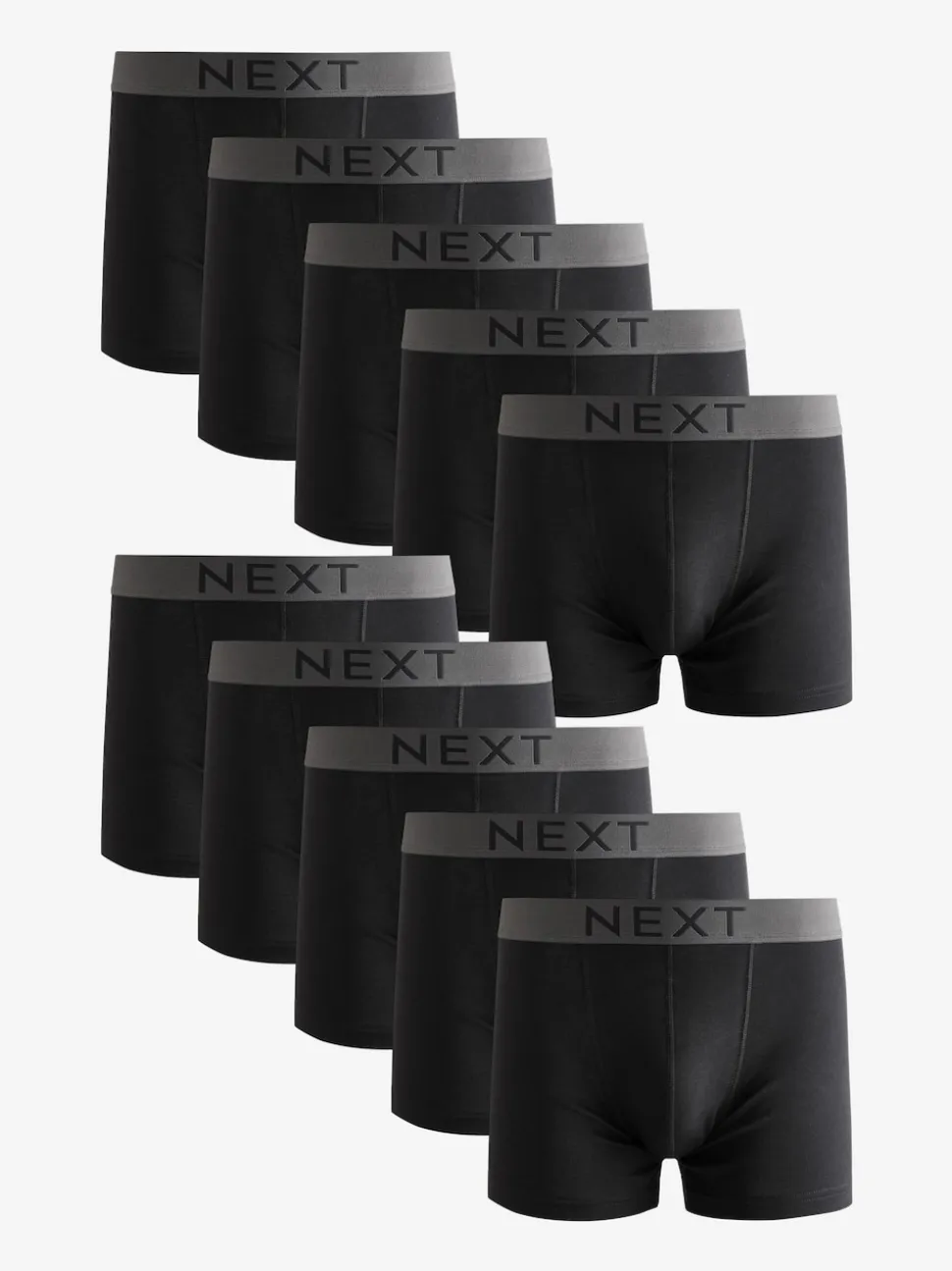 Black 10 pack 100% Cotton Trunks