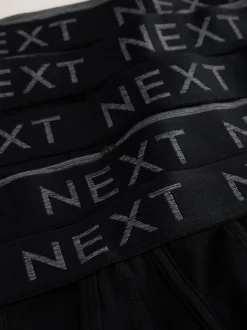 Black 5 Pack A-Front Cotton Rich Boxers