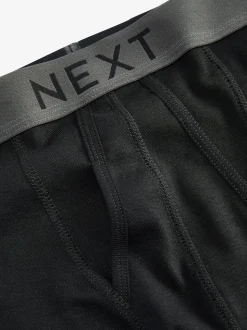 Black 10 pack A-Front Pure 100% Cotton Boxers