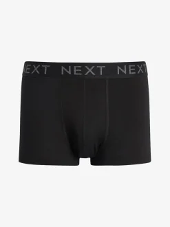 Black 10 pack Cotton Rich Blend Hipsters Boxers