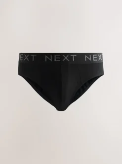 Black 5 Pack Cotton Rich Briefs