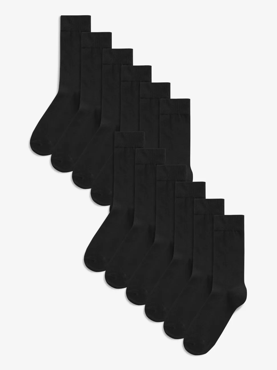 Black 12 Pack Cotton Rich Socks