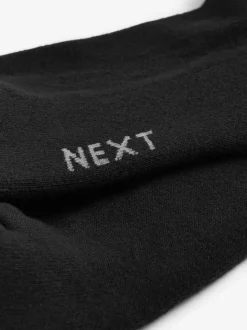 Black 10 Pack Cushioned Mid Trainer Socks