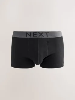 Black 10 pack Hipster 100% Cotton Boxers