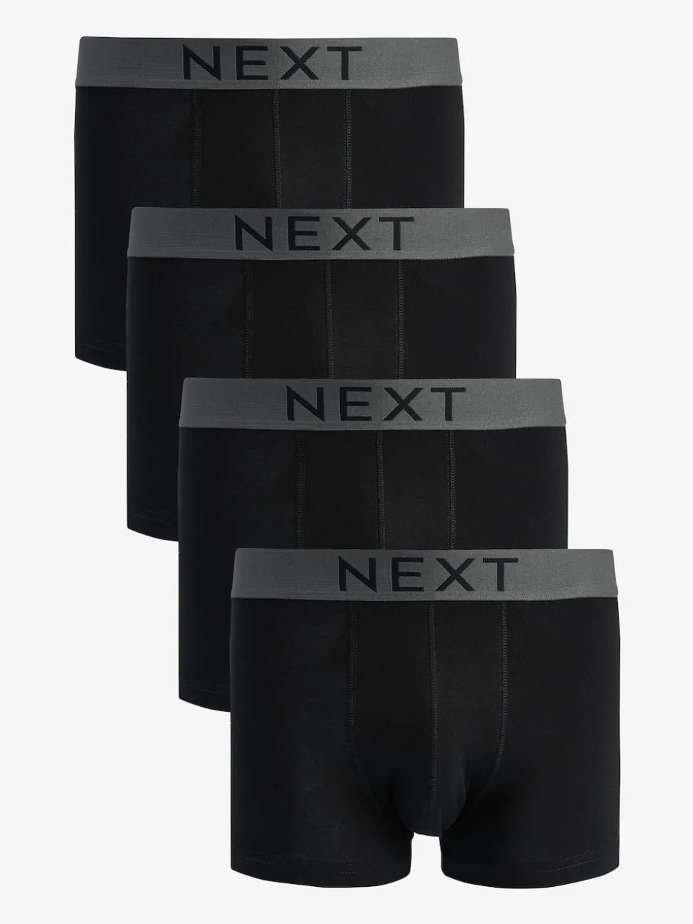 Black 4 pack Hipster 100% Cotton Boxers