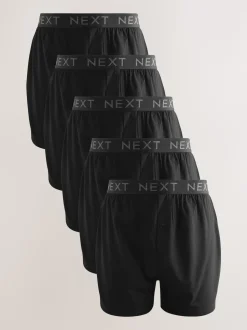 Black 5 Pack Loose Boxers