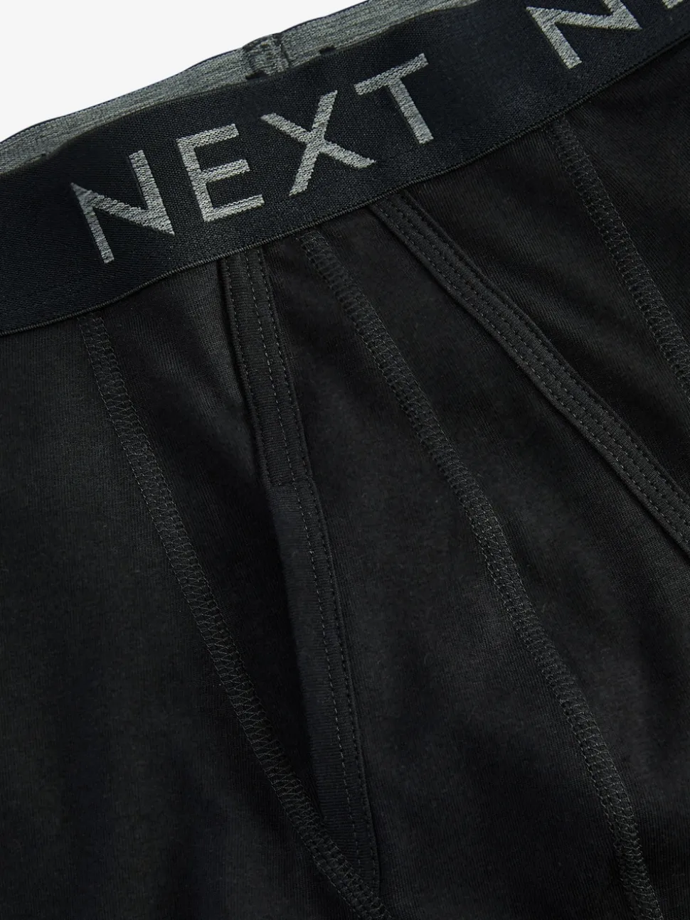 Black 15 Pack Sports Longer Length A-Front Boxers
