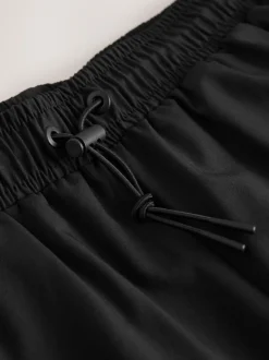 Black Active Cargo Gym Training Shorts