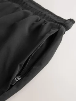 Black Active Cargo Gym Training Shorts