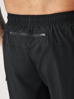 Black Active Cargo Gym Training Shorts
