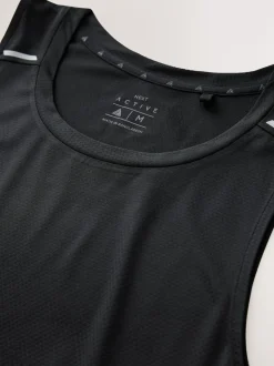 Black Active Gym Textured Training Vest