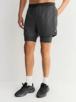 Black Active 2-In-1 Shorts 2 Pack