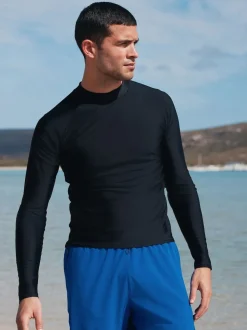 Black Active Long Sleeve Rash Vest