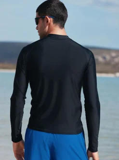 Black Active Long Sleeve Rash Vest