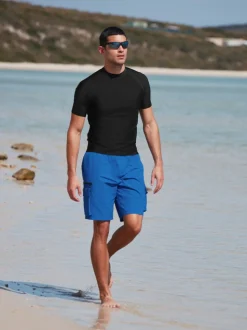 Black Active Short Sleeve Rash Vest