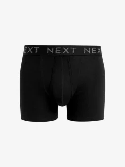 Black A-Front Cotton Rich Boxers 15 Pack