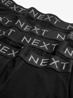 Black A-Front Cotton Rich Boxers 15 Pack