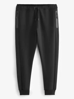 Black Athleisure Cuffed Joggers