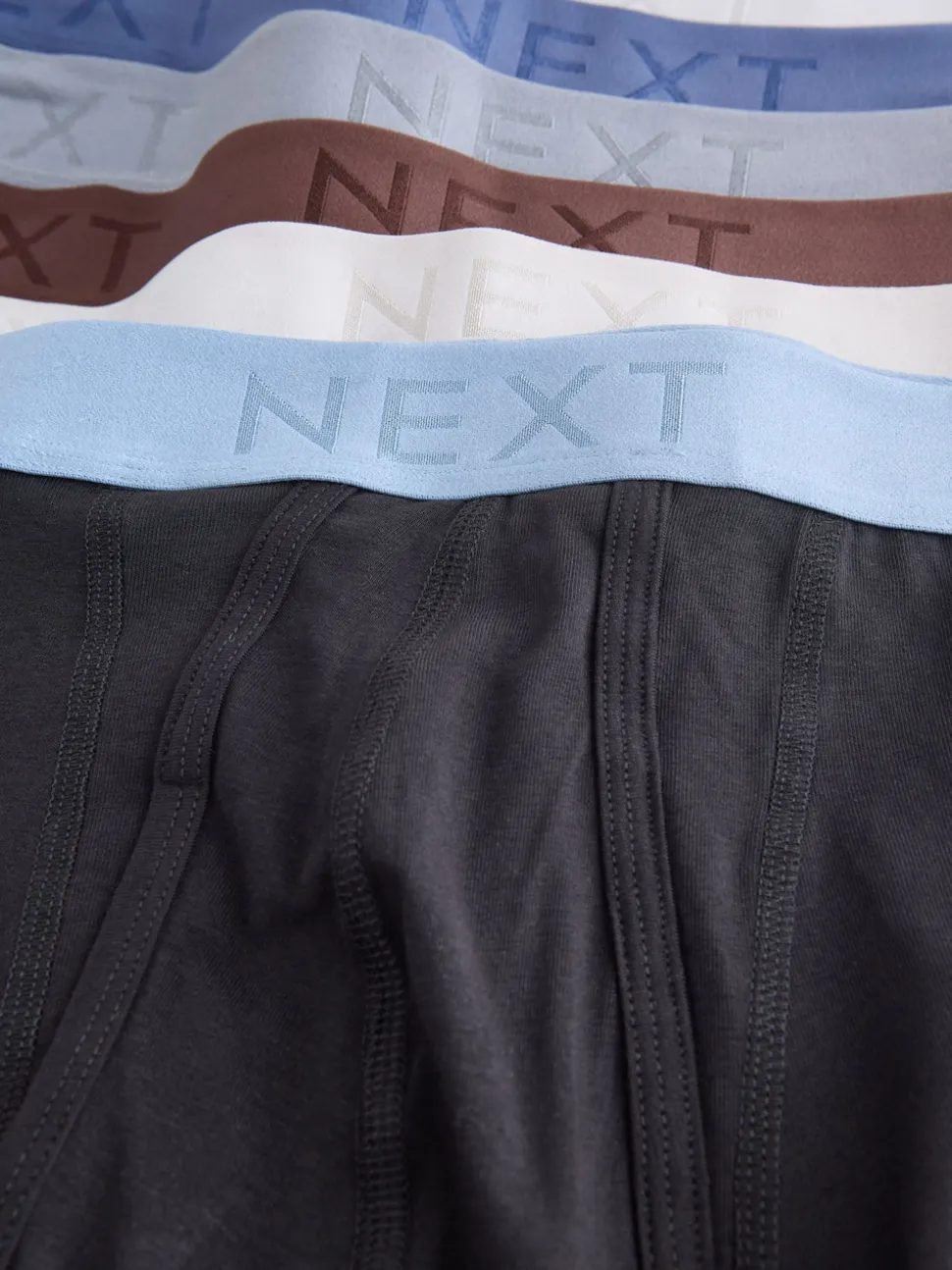 Black Blue/Brown Waistbands A-Front Boxers 10 Pack
