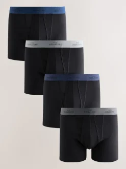 Black Blue/Grey Waistband Signature Comfort Soft Trunks
