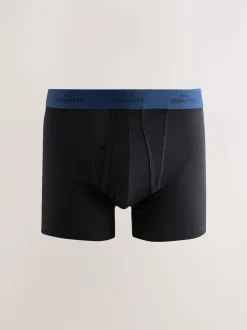 Black Blue/Grey Waistband Signature Comfort Soft Trunks