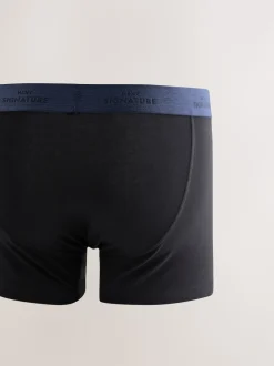 Black Blue/Grey Waistband Signature Comfort Soft Trunks
