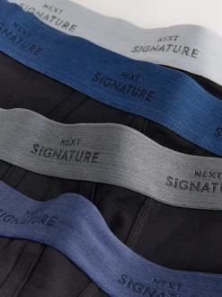 Black Blue/Grey Waistband Signature Comfort Soft Trunks