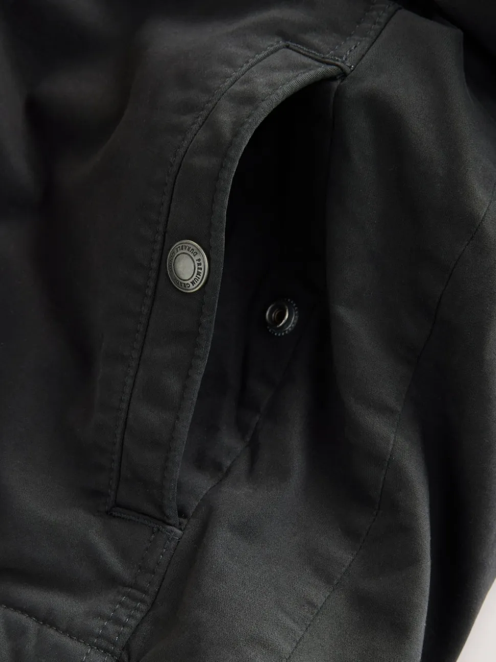 Black Borg Lined Zip Through Funnel Jacket