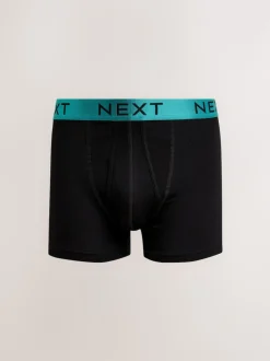 Black Bright Colour Shiny Waistbands A-Front Boxers 10 Pack