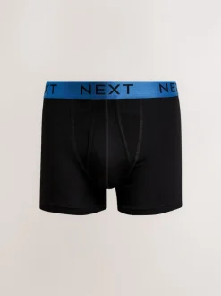 Black Bright Colour Shiny Waistbands A-Front Boxers 10 Pack