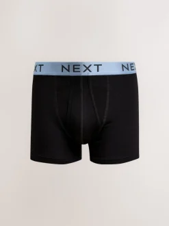 Black Bright Colour Shiny Waistbands A-Front Boxers 10 Pack