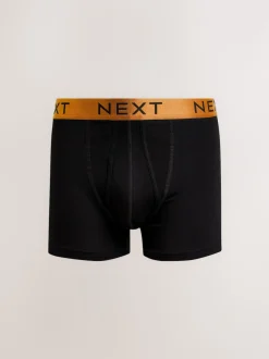 Black Bright Colour Shiny Waistbands A-Front Boxers 10 Pack