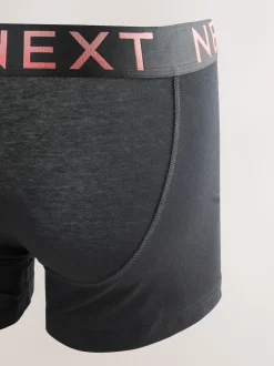 Black Bright Ombre Text Waistband 10 pack Cotton Rich Blend Hipsters Boxers