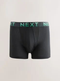 Black Bright Ombre Text Waistband 10 pack Cotton Rich Blend Hipsters Boxers