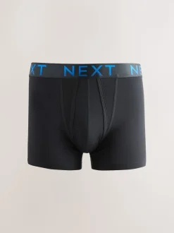 Black Bright Ombre Text Waistband 10 pack Cotton Rich Blend Hipsters Boxers