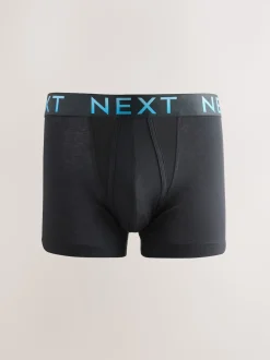 Black Bright Ombre Text Waistband 10 pack Cotton Rich Blend Hipsters Boxers