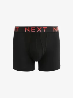 Black Bright Ombre Text Waistbands A-Front Boxers 10 Pack