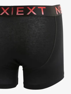 Black Bright Ombre Text Waistbands A-Front Boxers 10 Pack