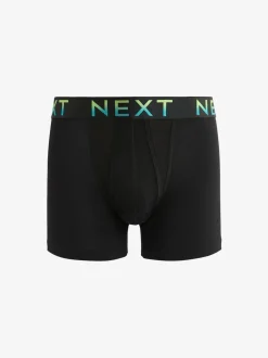 Black Bright Ombre Text Waistbands A-Front Boxers 10 Pack